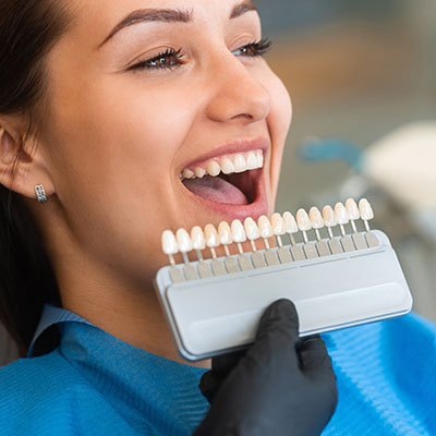 Woman at dental appointment