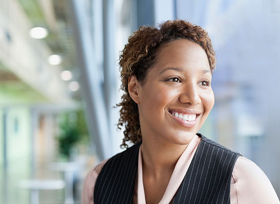 Woman smiling